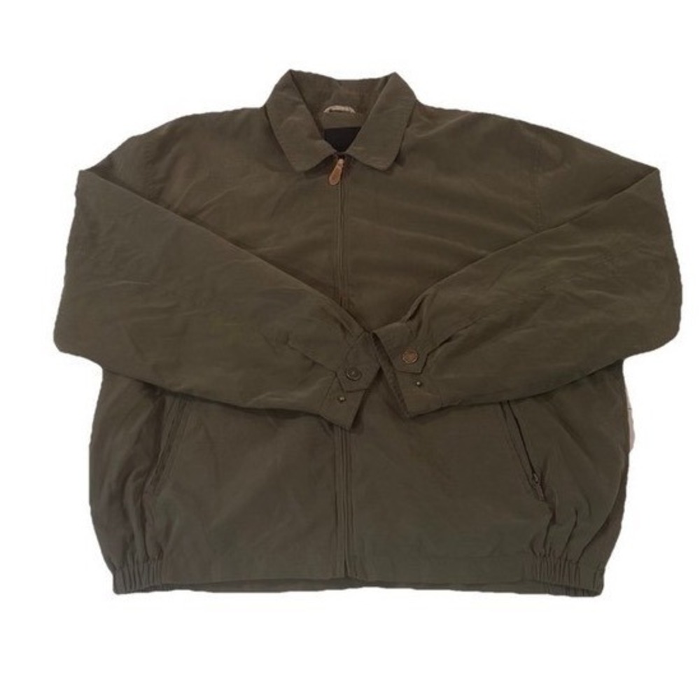 Vintage Y2K London Fog Men's Gray Lightweight Bomber Jacket Grandpa XL